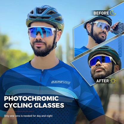 Gafas de ciclismo Kapvoe lente fotocromática